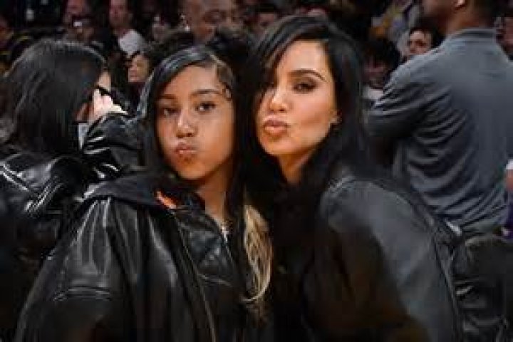 Kim Kardashian & Daughter North West, 9, Twin In Black Leather In Fierce New Photos